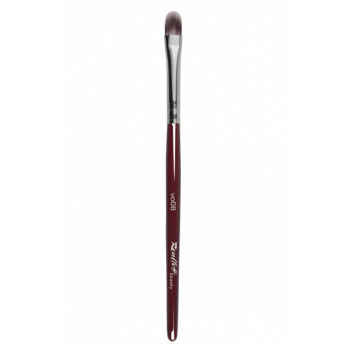 Roubloff vo08 - Овальная из волоса пёстрой синтетики №8. Кисть для тонального крема.