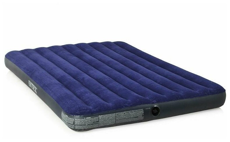Надувной матрас Intex Classic Downy Bed (68759), 203х152 см, синий - фото №2