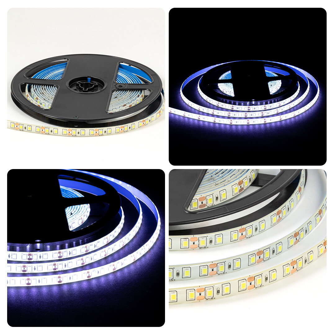 Светодиодная лента OGM 9,6W/m 120LED/m 2835SMD холодный белый 5M - фото №11