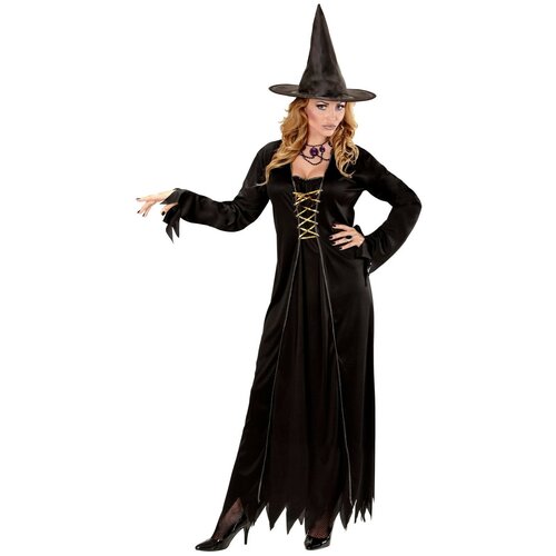 фото Платье ведьмочки с бархатной накидкой, чёрное, размер: xl widmann