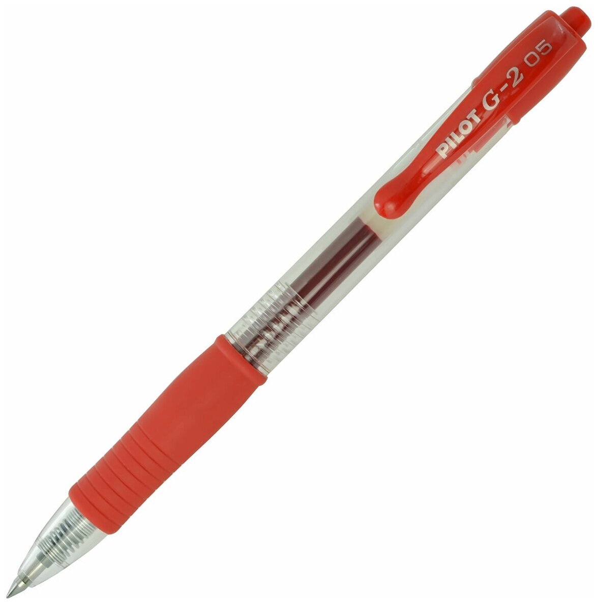Ручка гелевая автоматическая Pilot BL-G2-5 (0.3мм, красный, резиновая манжетка) (BL-G2-5-R)