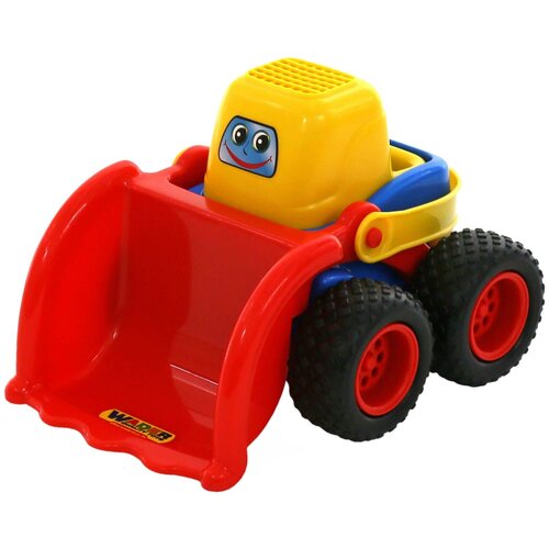 Погрузчик Wader Чип-макси (53855), 22 см, красный/желтый/синий грузовик wader чип макси 53848 23 см синий желтый красный