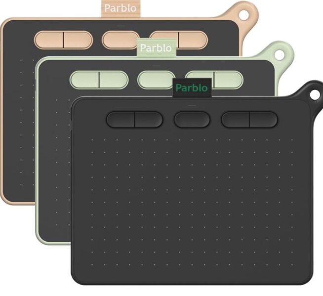 Графический планшет Parblo Ninos S USB Type-C black / pink