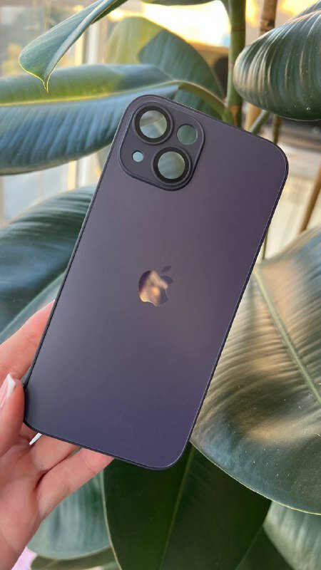 (AG) Чехол матовый IPhone 13 фиолетовый с защитой на линзах - фотография № 4