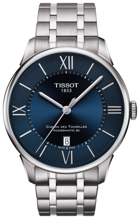 Наручные часы TISSOT T-Classic, синий, серебряный