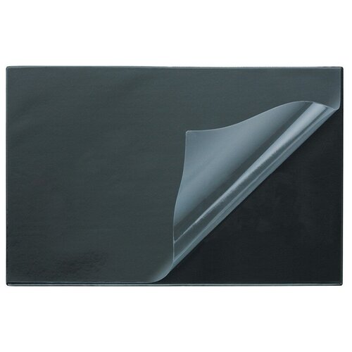 фото Коврик на стол attache economy 530х660мм черный с прозрачным верхним листом