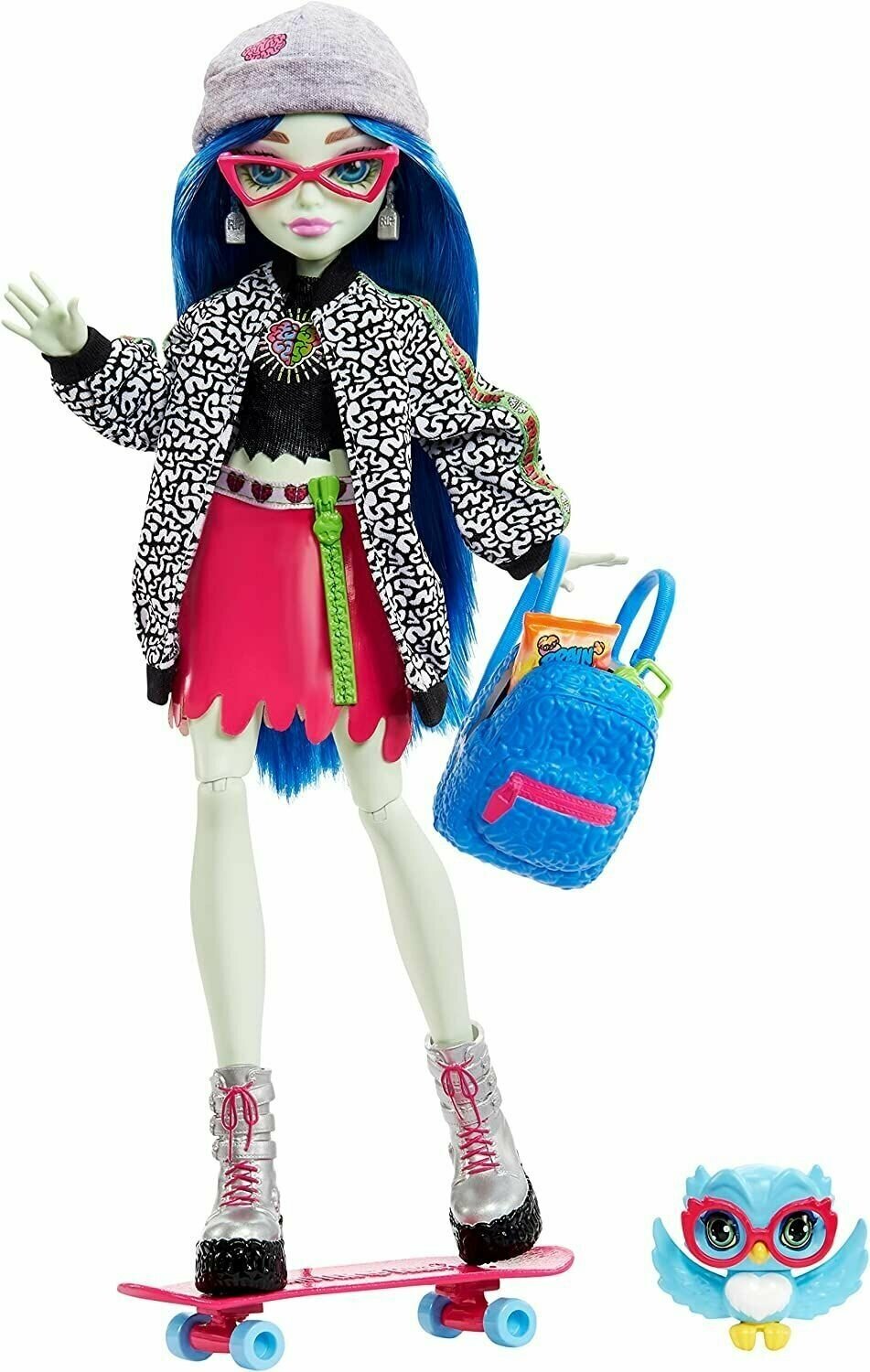 Коллекционная кукла Monster High Ghoulia Yelps Doll with Blue Hair, Pet and Accessories