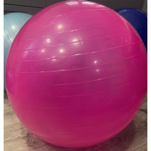 фото Гимнастический мяч для фитнеса, йоги и пилатеса, надувной мяч для детей и взрослых, розовый, диаметр 45 campteck