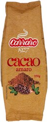 Carraro Cacao Amaro Какао растворимый без сахара, пакет, 250 г