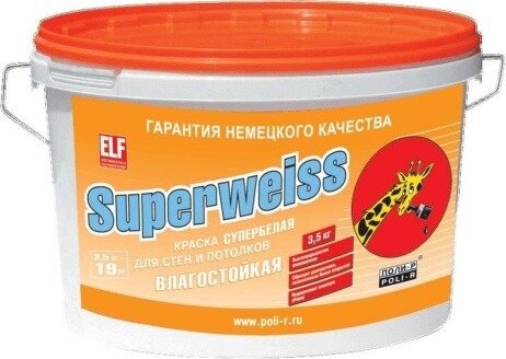 Краска латексная Poli-R Superweiss