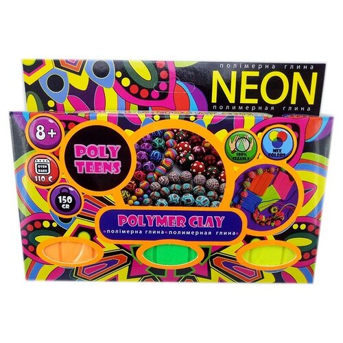 Полимерная глина Poly Teens Neon (00002) розовый 150 г глина полимерная poly teens color burst 00004 150 г