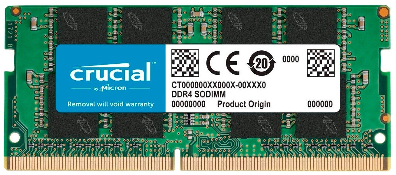 Crucial 8 ГБ DDR4 2133 МГц SODIMM CL15 CT8G4SFD8213