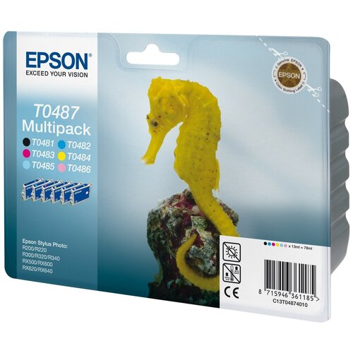 комплект картриджей epson c13t16364010 450 стр многоцветный Комплект картриджей Epson C13T04874010, 450 стр, многоцветный