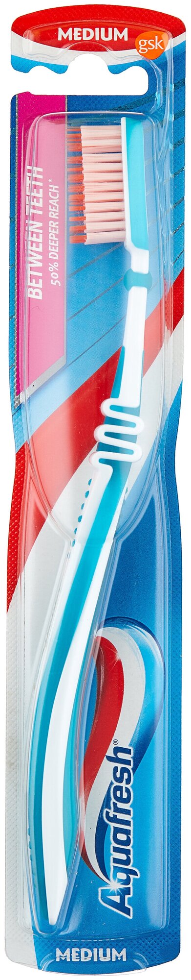 Зубная щетка Aquafresh Between Teeth, голубая