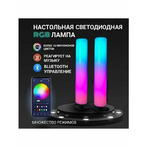 LED светодиодная лампа/RGB светильник настольный/настенный/домашний/ночник/торшер/игровая подсветка/для стримов/2 м/управление со смартфона