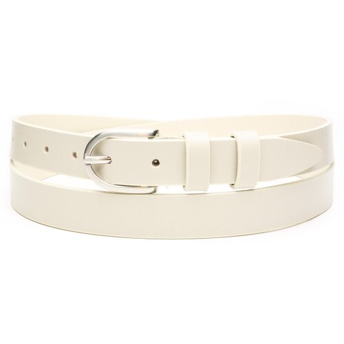 фото Ремень натуральная кожа, металл, размер 115, длина 115 см., бежевый фаворит