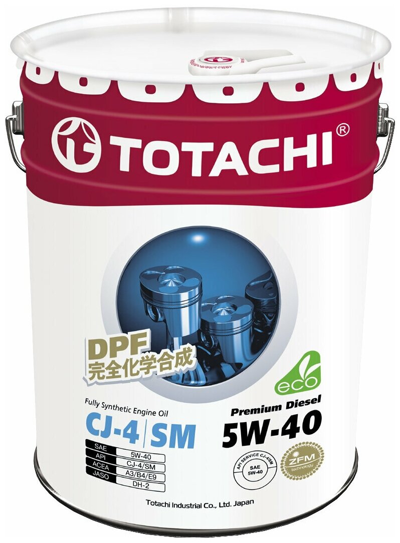 TOTACHI Premium Diesel Fully Synthetic CJ-4/SN 5W-40 20л