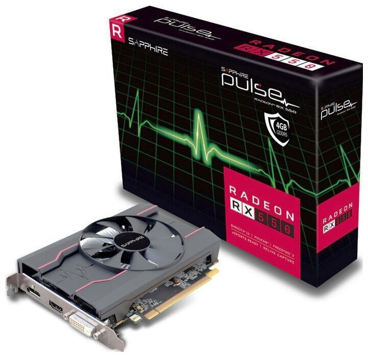 Видеокарта Sapphire PULSE Radeon RX 550 4GB (11268-01-20G)