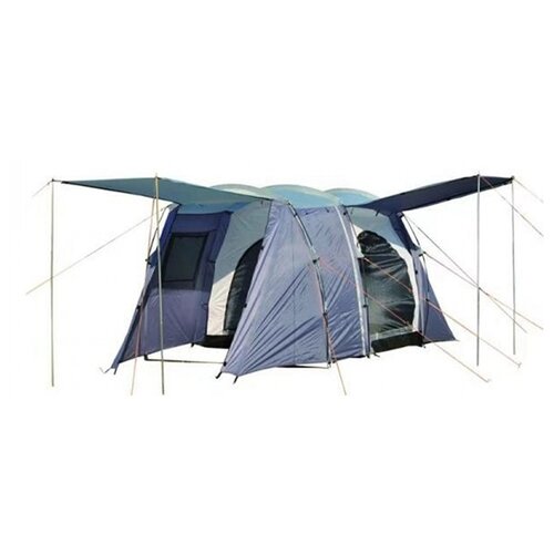 Палатка трекинговая четырёхместная LANYU LY-1904, серый четырехместная туристическая палатка с тамбуром и навесом y 1904 размер д430 ш230 в170 палатка для туризма синяя