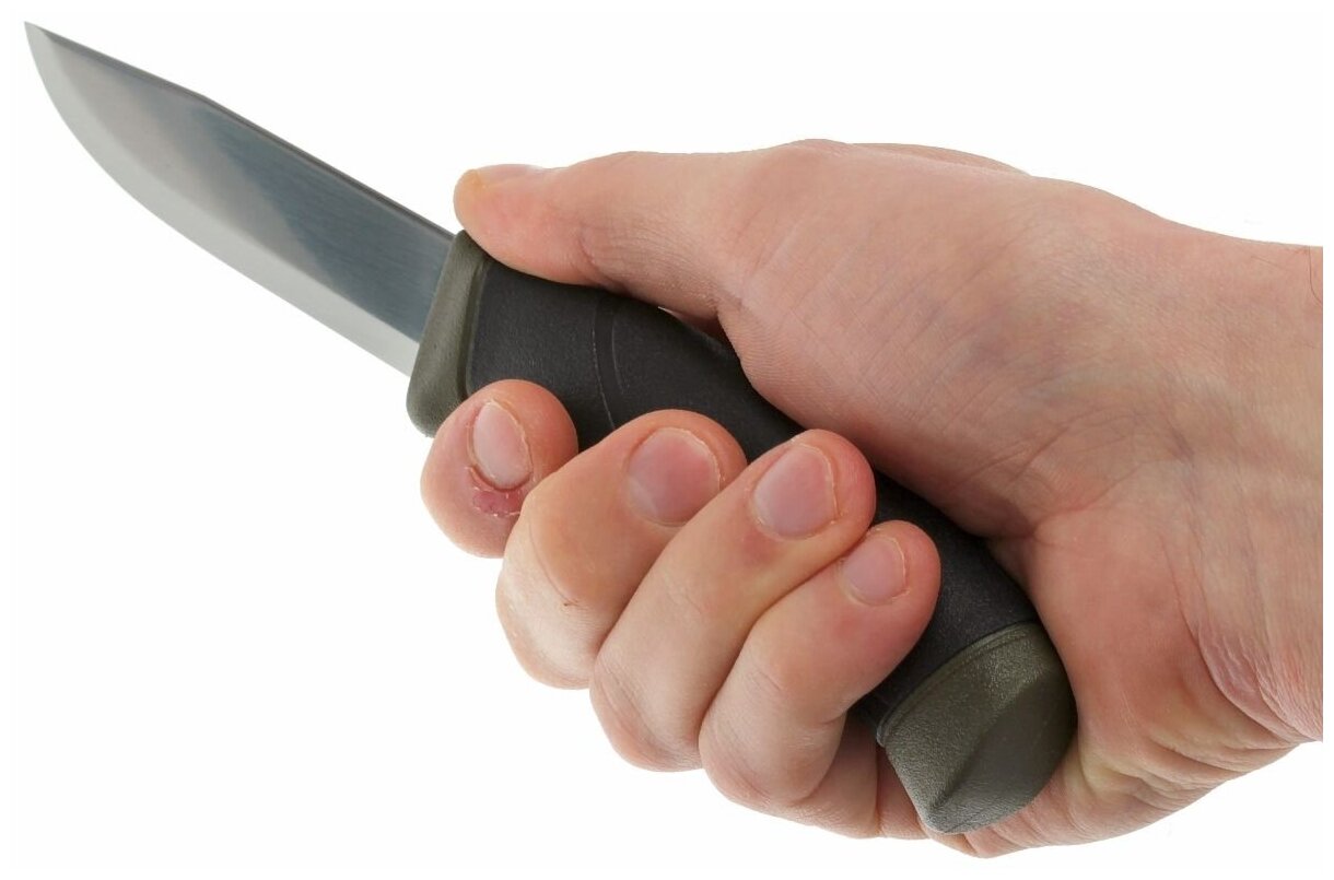 Нож фиксированный MORAKNIV Companion MG (углеродистая сталь) черный/хаки - фотография № 9