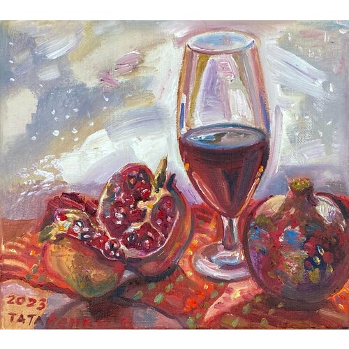 Картина маслом Татаренко В. А. (1950) «Гранатовый сок», 2023 год