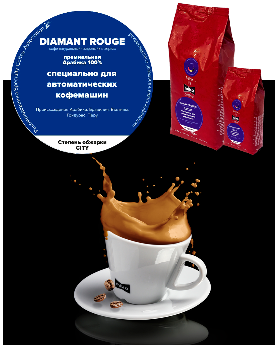 Кофе в зернах Miko Coffee Diamant Rouge, 1 кг - фотография № 6