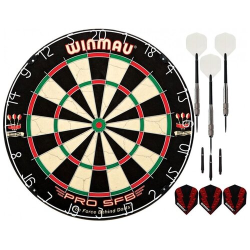 фото Игровой набор winmau s300 белый/красный/черный/зеленый 3 шт.