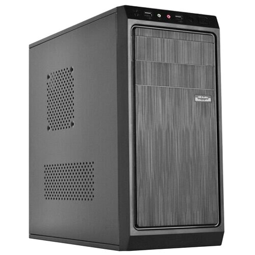 Корпус Miditower ExeGate XP-401-XP400 (ATX, БП XP400 с вент. 12см, 2*USB, аудио, черный) EX283731RUS корпус miditower exegate mistery z4 white atx без бп 2 usb 1 usb3 0 hd аудио белый вент 12 см с rgb подсветка ex294390rus