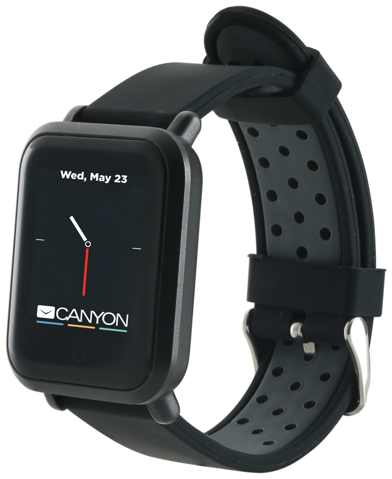 Смарт-часы CANYON CNS-SW73BB, 1.22", черный / черный [ds1cnssw73bb] - фото №5