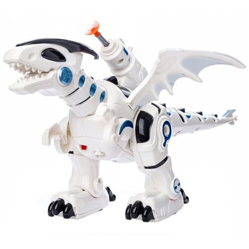 Робот Zheng Han Battle Dragon 0830, белый/голубой электронные игрушки наша игрушка электрифицированная игрушка динозавр