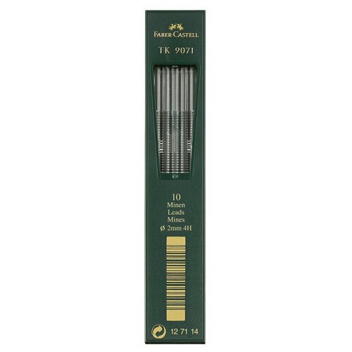 Faber-Castell Грифели для цанговых карандашей TK 9071, 2,0 мм, 4H, 10 шт.