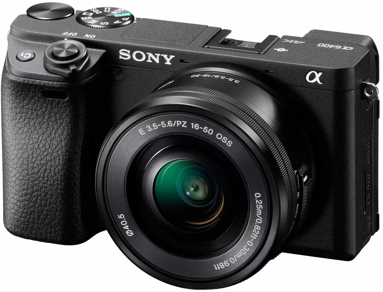 Фотоаппарат Sony Alpha ILCE-6400 Kit E PZ 16–50 мм F3.5–5.6 OSS (SELP1650), черный