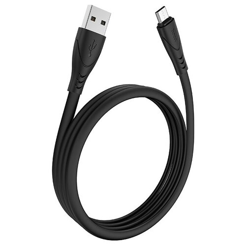 USB Кабель Micro, HOCO, X42, силиконовый, черный кабель для зарядки телефона d19t soft silicone 2 4а