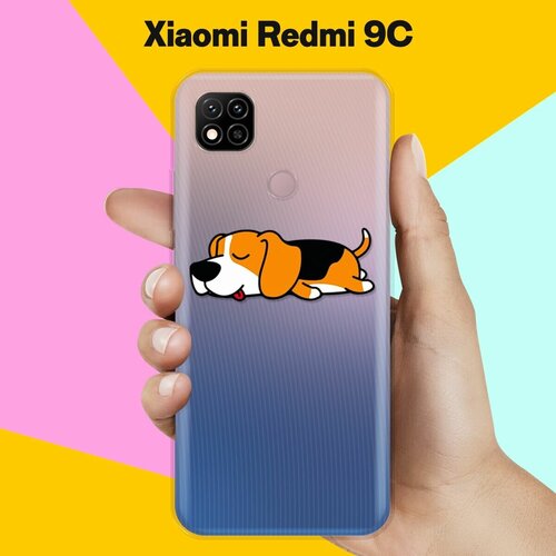 Силиконовый чехол Уставший бигль на Xiaomi Redmi 9C силиконовый чехол уставший бигль на xiaomi redmi note 7 pro