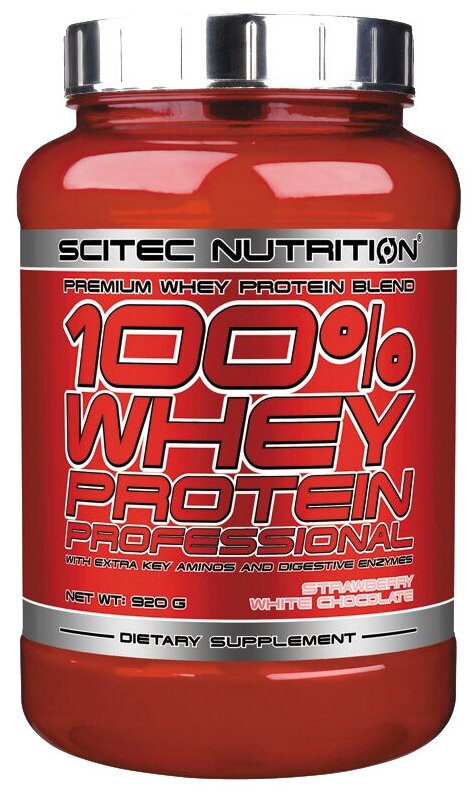 Протеин Scitec Nutrition 100% Whey Protein Professional 920 гр клубника-белый шоколад