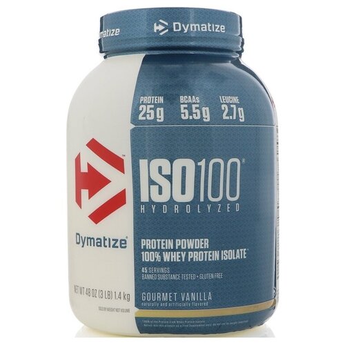 Протеин Dymatize ISO-100 Hydrolyzed, 1400 гр., ваниль