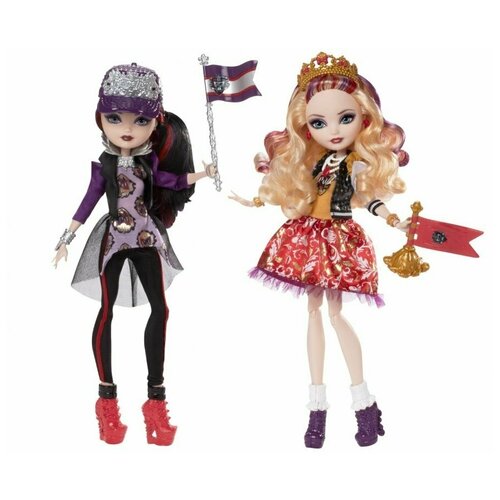 Набор Эвер афтер хай Эпл Вайт и Рейвен Квин школьный дух, Ever After High School spirit Apple White + Raven Queen