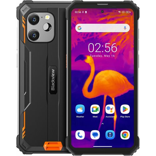 Смартфон Blackview BV8900 8/256 ГБ, Dual nano SIM, оранжевый смартфон blackview n6000 8 256 гб dual nano sim зелeный