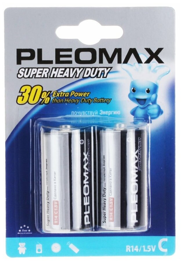 Батарейка Pleomax Super Heavy Duty R14 C