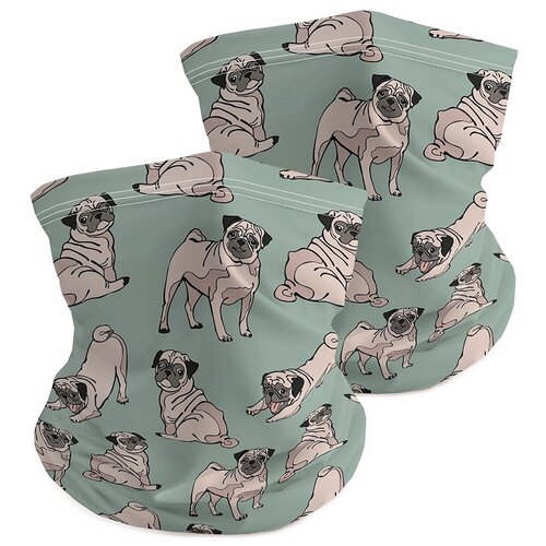 фото Универсальный бафф маска joyarty "милый мопс" 2шт