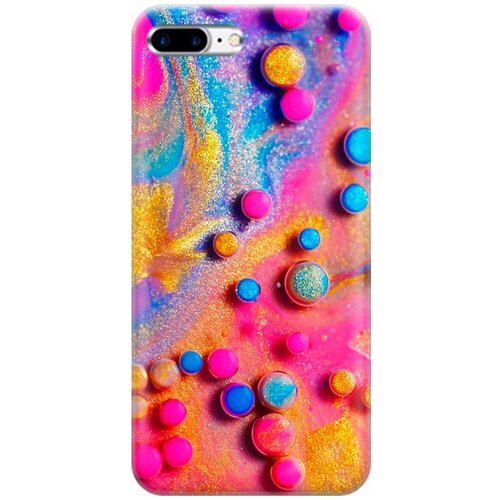 фото Re:pa накладка transparent для apple iphone 8 plus / 7 plus с принтом "разноцветные капли красок"