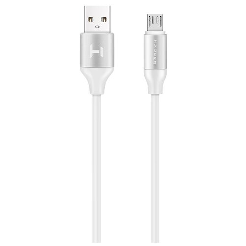 кабель lp usb 2 0 micro usb 1 метр двухсторонний белый 0l 00027585 1056468 Кабель HARPER USB - microUSB (SCH-330), 1 м, белый