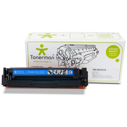 Tonerman Картридж Tonerman TM-W2211A без чипа, 1250 стр, голубой
