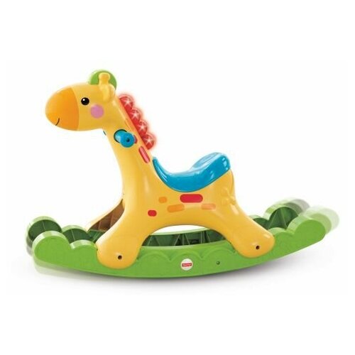 гантелька погремушка жираф из серии невероятная планета fisher price Качалка Fisher-Price Жираф (BBW07), желтый/зеленый