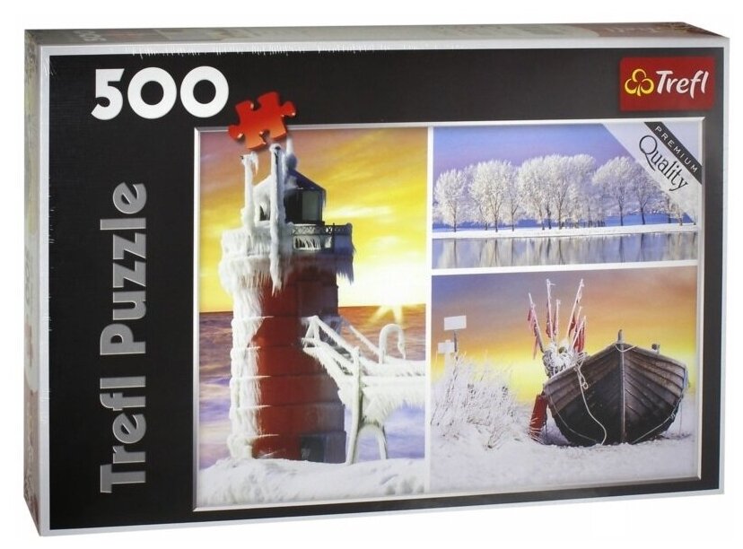 Trefl. Puzzle-500 "Зима - коллаж" (37242) - фото №1
