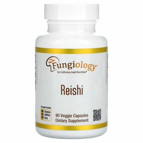 California Gold Nutrition Reishi (Ganoderma Lucidum) Full-Spectrum Certified Organic Cellular Support (Рейши поддержка на клеточном уровне) 90 капсул  - купить