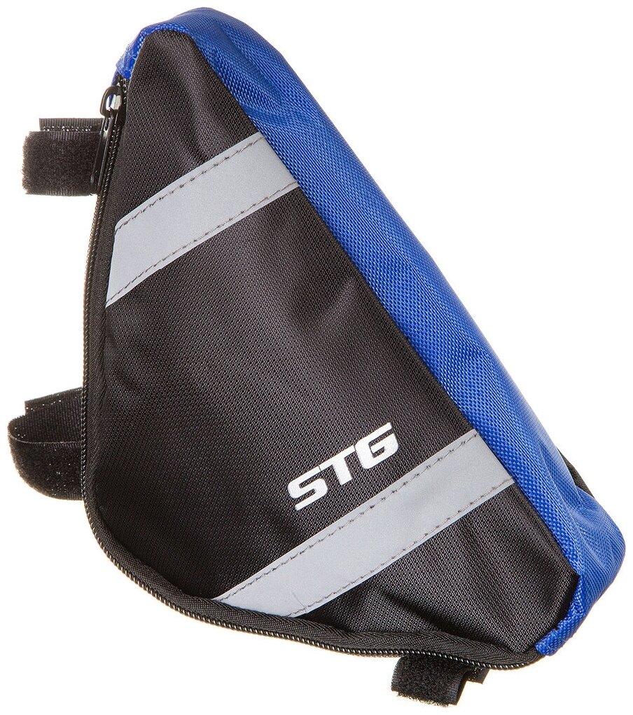 Велосумка STG мод. 12490 размер. M под раму,треугольная ,черная/серая.