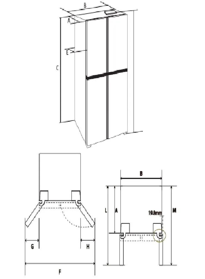 Холодильник трехкамерный Lex LCD505BlID - фото №9