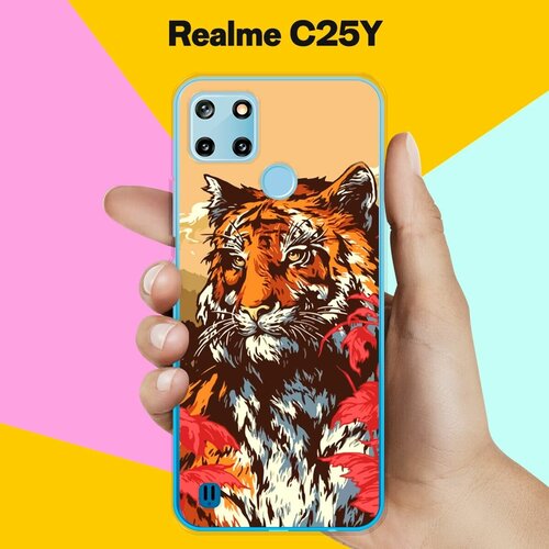 силиконовый чехол на realme c25y утки для реалми ц25 ай Силиконовый чехол на realme C25Y Тигр / для Реалми Ц25 Ай