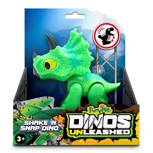 Funville Dino Unleashed клацающий трицератопс мини, 31127TR робот funville dino unleashed т рекс 31120fi зеленый